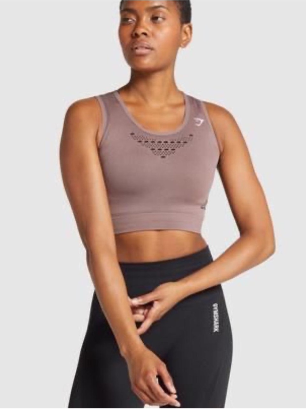 Gymshark Mauve Seamless Crop Sports Bra